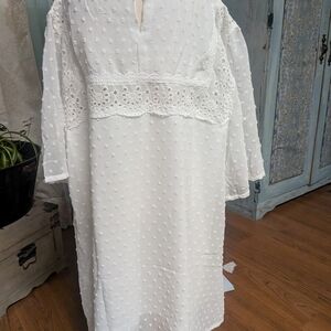 Charming New White Eyelet Dress for Kids